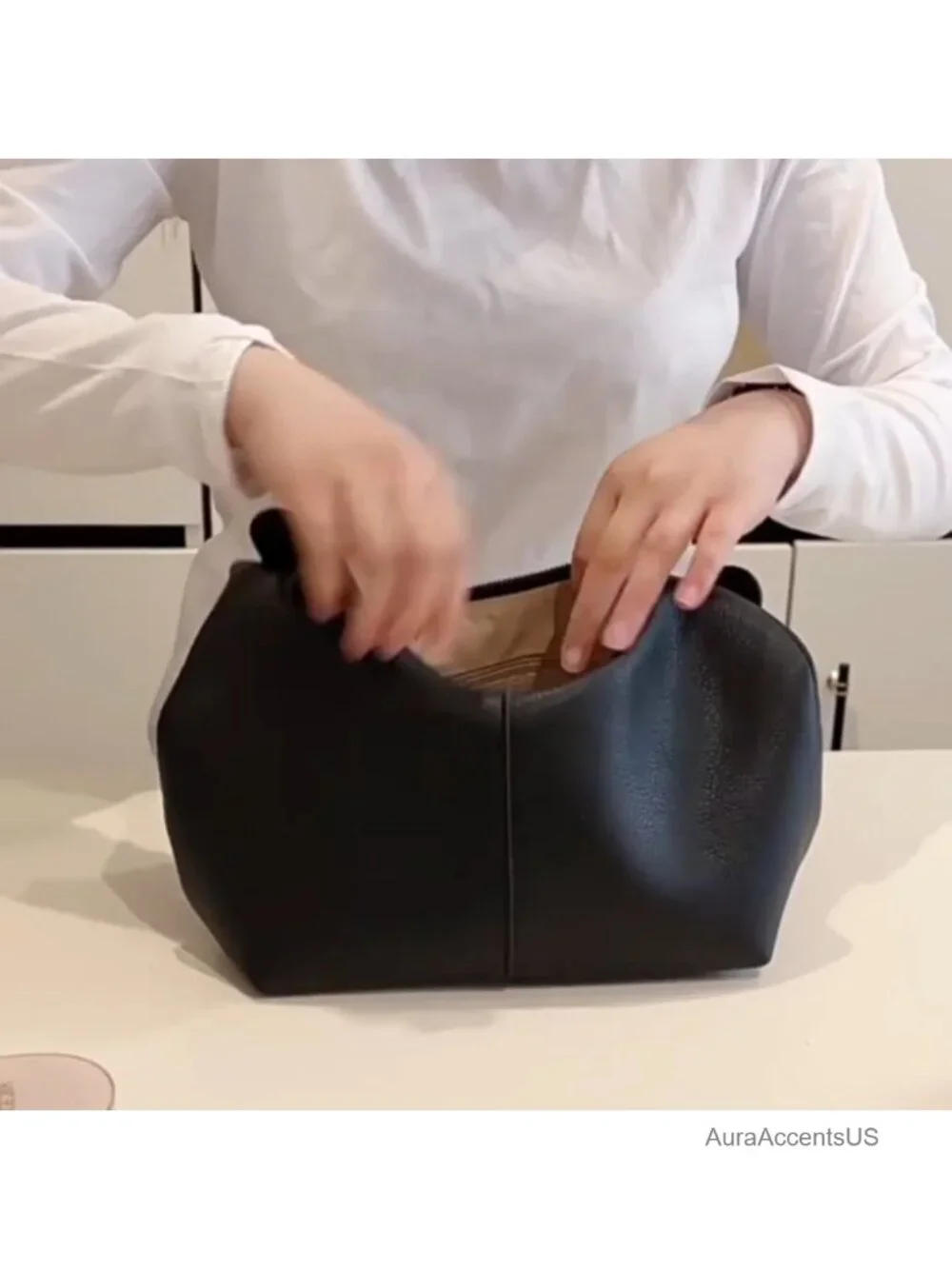 Vegan Leather Hobo Bag Crescent Shoulder Bag Slouchy Tote Handbag